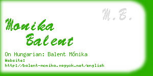 monika balent business card
